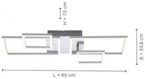 Leuchten Direkt 14030-55 - LED Prisadený luster IVEN 2xLED/12W/230V + 2xLED/5,5W