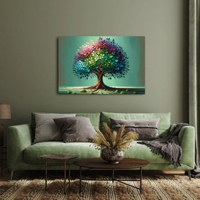 Obraz strom života dúha na vetvách