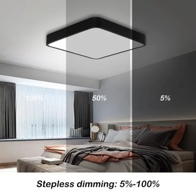 Brilagi -LED Stmievateľné svietidlo POOL SQUARE LED/48W/230V 3000-6000K 50x50 cm čierna +DO