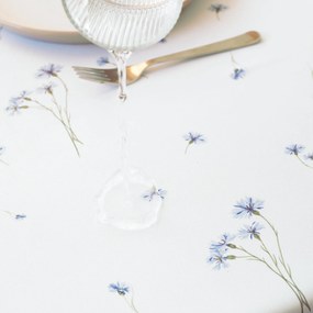 Goldea hranatý teflónový obrus - modré nevädze 80 x 80 cm