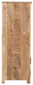 furniture-nabytek.cz - Masívna komoda Highboard Pune z mangového dreva, lakovaná, prírodná farba – 80×43×110 cm