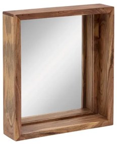 furniture-nabytek.cz - Masívne kúpeľňové zrkadlo Sydney z akácie, lakované, hnedé – 56×18×65 cm