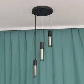 Luster na lanku MELODY 3xE27/15W/230V čierna