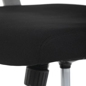 Kancelárska ergonomická stolička GRANT II — sieť, látka, sivá