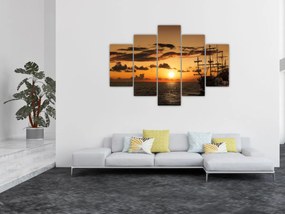 Obraz - Pirátska loď (150x105 cm)