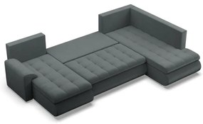 Sedacia súprava FORESTA Kronos v tvare U, pravá tmavosivá