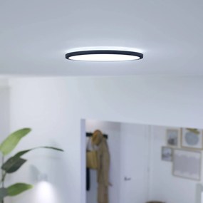 WiZ Super Slim stropné LED svietidlo, 14 W, čierna