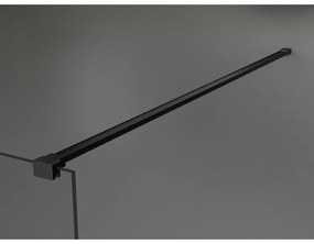 Mexen Kioto, 2-stenová sprchová zástena Walk-In 140 x 95 cm, 8mm číre sklo, čierny profil, 800-140-212-70-00-095