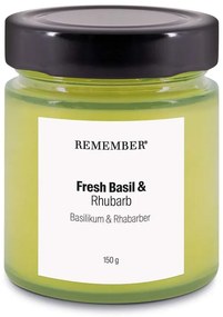 Vonná sójová sviečka doba horenia 35 h Fresh Basil & Rhubarb – Remember