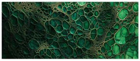 Obraz - Zelený mikroskopický záber (120x50 cm)