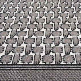 Kusový koberec GRENOBLE strieborná 67 x 250 cm