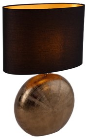Rustikálna stolná lampa bronzová s čiernou 53 cm - Kygo