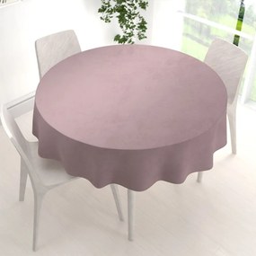 Biante Veľký zamatový okrúhly obrus Velvet Premium SVP-002 Staroružový Ø 190 cm