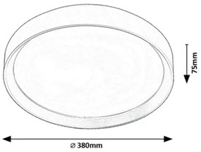 Rabalux 71185 - LED Stropné svietidlo LIATRIS LED/25W/230V 3000K pr. 38 cm