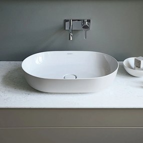 DURAVIT Luv oválna umývadlová misa bez otvoru, bez prepadu, 600 x 400 mm, biela/biela matná, 0379602600