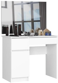 Toaletný stolík Parijat (biela) (so zrkadlom) (L). Akcia -19%. Vlastná spoľahlivá doprava až k Vám domov. 1128839