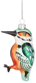 Sklenená ručne vyrobená vianočná ozdoba 10,5 cm Kingfisher – Sass &amp; Belle