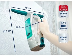 Leifheit Window Cleaner 51003 vysávač na okná s mopom a tyčou 43 cm
