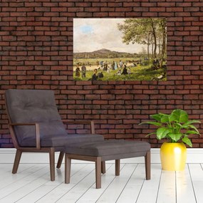Obraz - French 19th Century, Race Course at Longchamps, reprodukcia (90x60 cm)