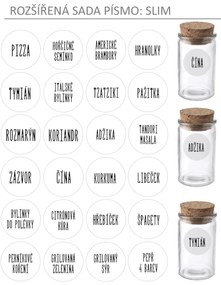 usporadejto.cz Súprava 16ks koreničiek INOX 100ml + 4ks nerezový organizér na koreničky VASKY - NEREZ (nízky) + súprava 24ks štítkov