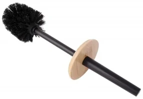 Erga Madera, toaletná WC kefa na postavenie, čierna-hnedá, ERG-YKA-P.MADERA-BLK