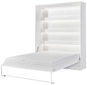 Sklápacia posteľ 160 Perfecto I (biela + biela + biela) (vertikálna) (bez osvetlenia). Akcia -20%. Vlastná spoľahlivá doprava až k Vám domov. 1128893