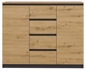 Komoda Musecalo 8 (antracit + biela). Akcia -18%. Vlastná spoľahlivá doprava až k Vám domov. 1132845