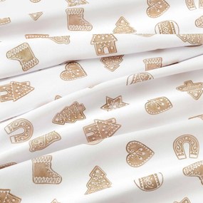 Goldea vianočný okrúhly teflónový obrus - perníčky Ø 100 cm