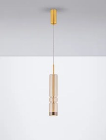 LED zlato-cognac moderné svietidlo Bento 39