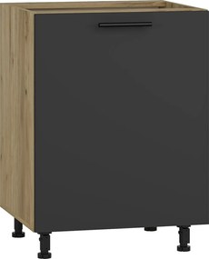 VENTO D-60/82 lower cabinet, color: craft oak/antracite
