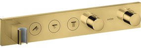 AXOR ShowerSolutions modul termostatu Select 530/90 s podomietkovou inštaláciou, pre 3 spotrebiče (vrchná sada), leštený vzhľad zlata, 18356990