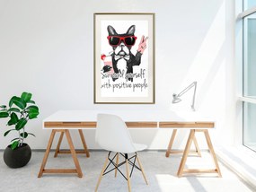 Artgeist Plagát - Surround Yourself With Positive People [Poster] Veľkosť: 30x45, Verzia: Zlatý rám s passe-partout