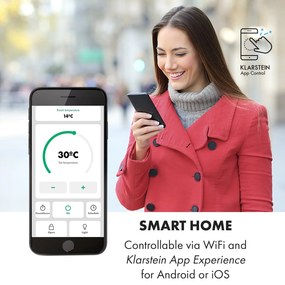 Klarstein Bansin Smart 2500, konvektor, 2500 W, ovládanie cez aplikáciu