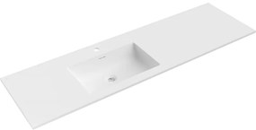 Mexen Otis umývadlo zapustené do dosky, ľavé, 161 × 46,5 cm, biela matná, 25181601L