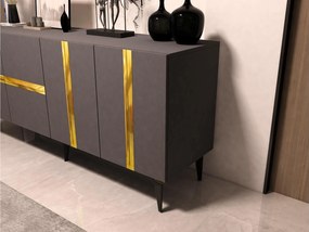 Skrinka Vekika 1 (antracit + zlatá) . Vlastná spoľahlivá doprava až k Vám domov. 1093523