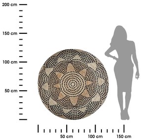 ATMOSPHERA Koberec Ivy, (fi) 120 cm, béžová/čierna