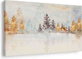 Obraz - Akvarelový les (90x60 cm)