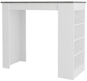 Barový stôl Houseland Swallow retro sivý/biely