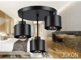 Luster na tyči 3xE27/35W/230V pr. 30 cm čierna