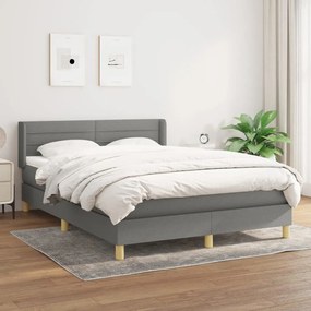 Boxspring posteľ s matracom tmavosivá 140x200 cm látka 3130354
