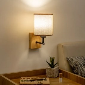 Brilagi - Nástenná lampa NUBILA WOOD 1xE27/25W/230V dub/hnedá