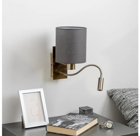 Brilagi - LED Nástenná lampa NUBILA 1xE27/25W/230V + LED/3W mosadz/antracit