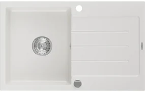 Mexen Bruno - drez granitový 79,5x49,5cm, 1-komorový, biela, 6513791010-20