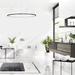 LED Luster na lanku SATURNO LED/65W/230V pr. 120 cm IP44 antracit