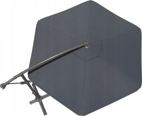 Záhradný skladací slnečník ARCADIA 300 cm, sivý