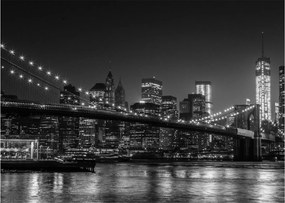 Sklenený obraz Brooklyn mosta v New Yorku (70x50 cm)
