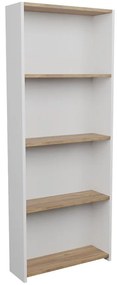 Regál FD-5LCBBS-021 biela/prirodzené