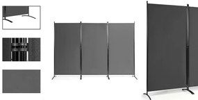 Mobilný paraván 260x180 cm, sivý