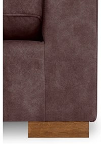 Tmavohnedá rohová pohovka z imitácie kože (ľavý roh) Hamburg – Scandic