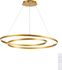 BRILAGI-LED Stmievateľný luster na lanku TWISTER LED/105W/230V 3000-6000K zlatá+DO